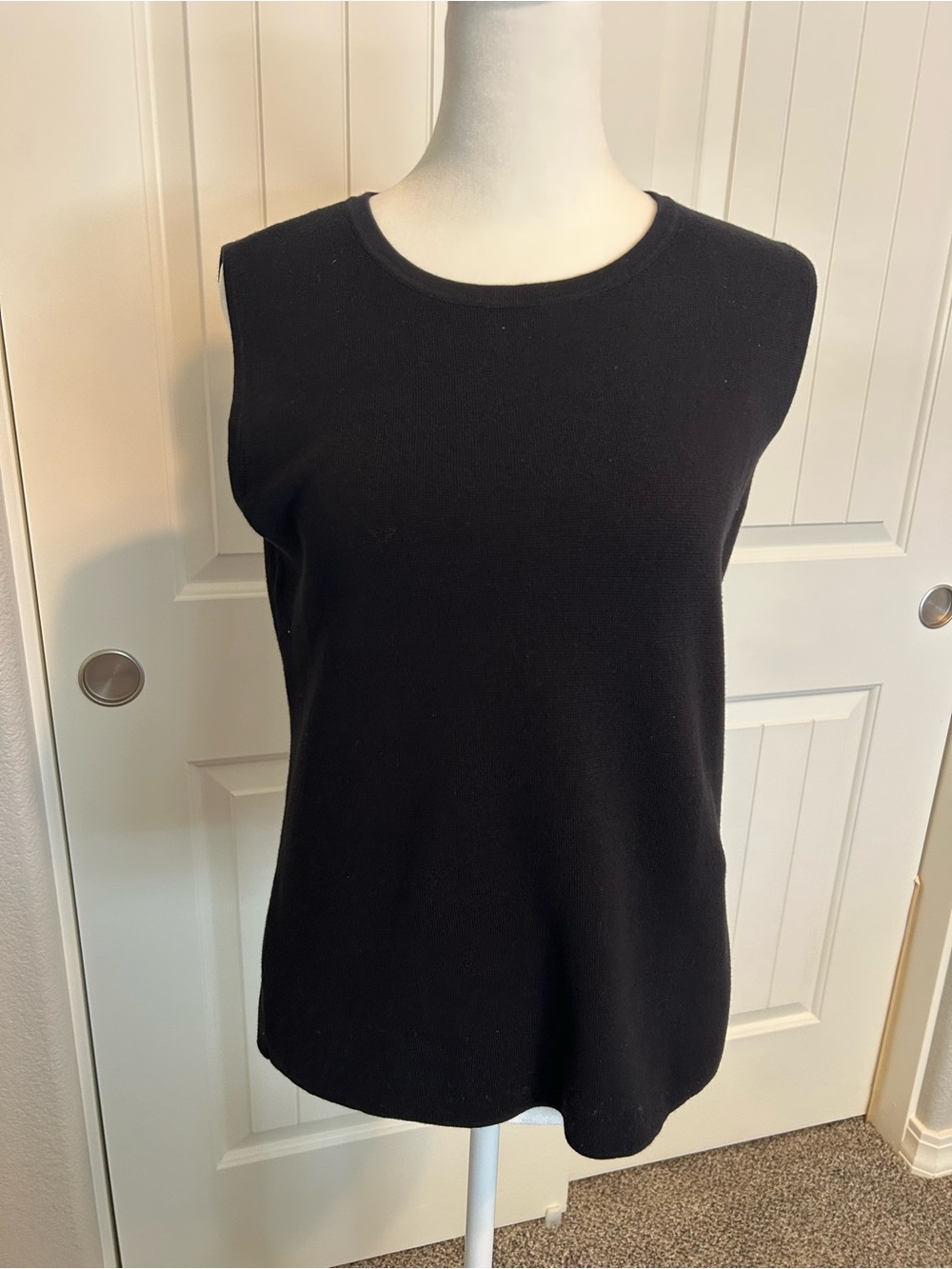 Talbots Black Sleeveless Knit Shell